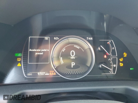 2024 Lexus ES 300h with VIN 58ADA1C1XRU054067, listed as a Copart auction lot 56559045 with 9,707 mi miles and Salvage title. Bid and sale history available at DreamBid. Image 9.