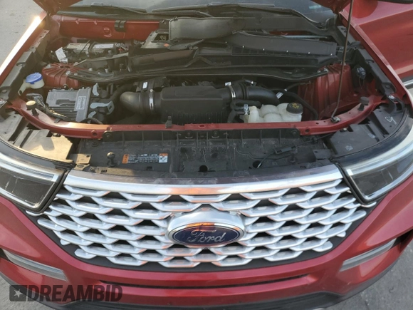 2020 Ford Explorer Platinum with VIN 1FM5K8HC7LGB80498, listed as a Copart auction lot 84075354 with 53,302 mi miles and Salvage Title. Bid and sale history available at carsss.com. Image 12.