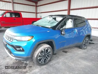 2022 Jeep Compass Limited с VIN 3C4NJDCB7NT201105, выставлен на аукционе IAAI как лот 40547926 с пробегом 12 872 миль миль и . История ставок и продаж доступна на DreamBid. Изображение 2.