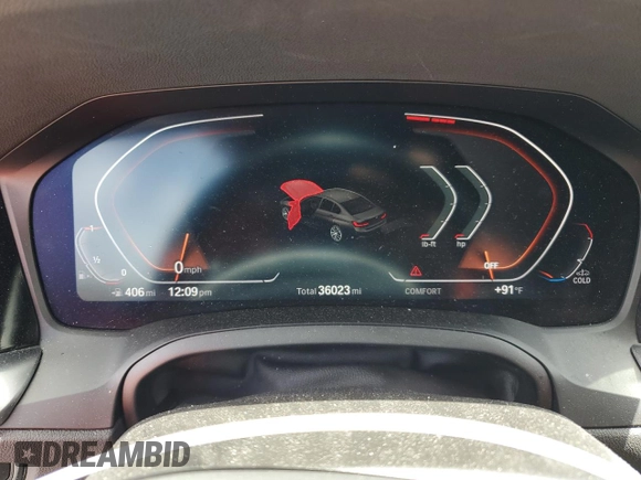 2021 BMW 3 Series 330i with VIN 3MW5R1J0XM8C21971, listed as a Copart auction lot 60659725 with 36,023 mi miles and Salvage title. Bid and sale history available at DreamBid. Image 9.