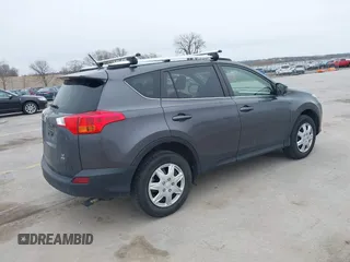 2015 Toyota RAV4 LE with VIN JTMBFREV2FJ049199, listed as a IAAI auction lot 41937465 with 131,547 mi miles. Bid and sale history available at carsss.com. Image 4.