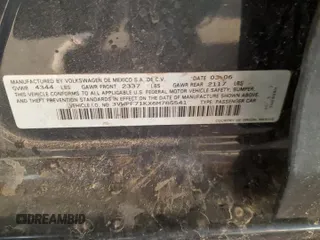 2006 Volkswagen Jetta Sedan Value Edition with VIN 3VWPF71KX6M785541, listed as a Copart auction lot 49054215 with 179,580 mi miles and Salvage Title. Bid and sale history available at carsss.com. Image 12.