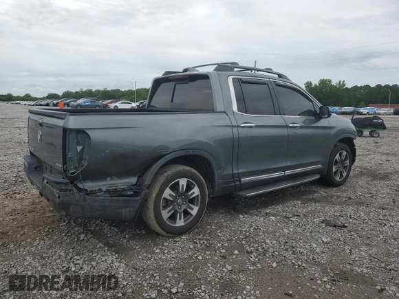 2017 Honda Ridgeline RTL-E with VIN 5FPYK3F77HB009995, listed as a Copart auction lot 59954705 with 119,381 mi miles and Salvage title. Bid and sale history available at DreamBid. Image 3.