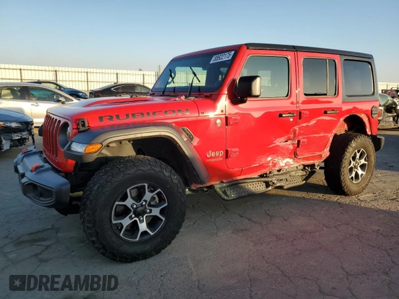 2022 Jeep Wrangler Unlimited Rubicon with VIN 1C4HJXFN5NW129979, listed as a Copart auction lot 88922175 with 36,578 mi miles and Salvage title. Bid and sale history available at DreamBid. Image 1.