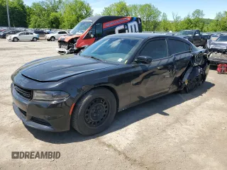 2019 Dodge Charger Police with VIN 2C3CDXKT7KH693203, listed as a Copart auction lot 57112855 with 53,015 mi miles and Salvage title. Bid and sale history available at DreamBid. Image 1.