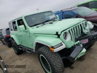 2018 Jeep Wrangler Unlimited Sahara z VIN 1C4HJXEN2JW211387, wystawiony jako Copart lot #42776935 z przebiegiem 66 170 mil mil oraz Szkoda całkowita • Salvage title. Historia ofert i sprzedaży dostępna na DreamBid. Obrazek 4.