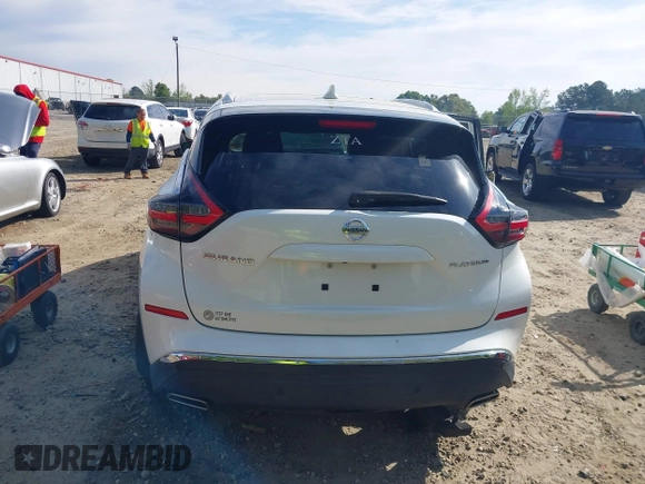 2019 Nissan Murano S with VIN 5N1AZ2MJ8KN157155, listed as a IAAI auction lot 41996639 with 76,265 mi miles and . Bid and sale history available at DreamBid. Image 16.