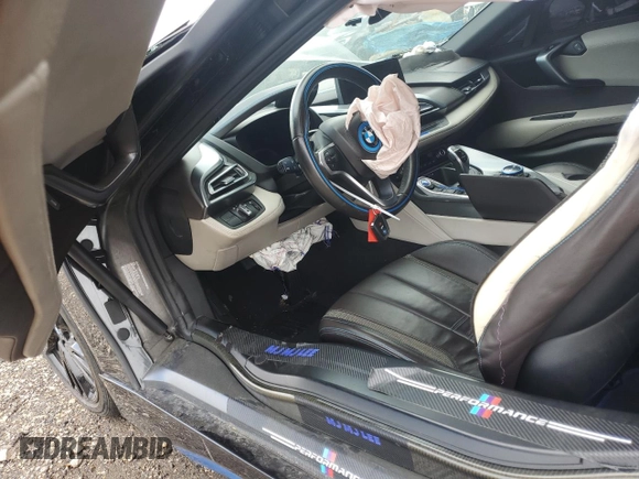 2014 BMW i8 with VIN WBY2Z2C55EVX64310, listed as a Copart auction lot 50491465 with 0 mi miles and Salvage Title. Bid and sale history available at carsss.com. Image 8.