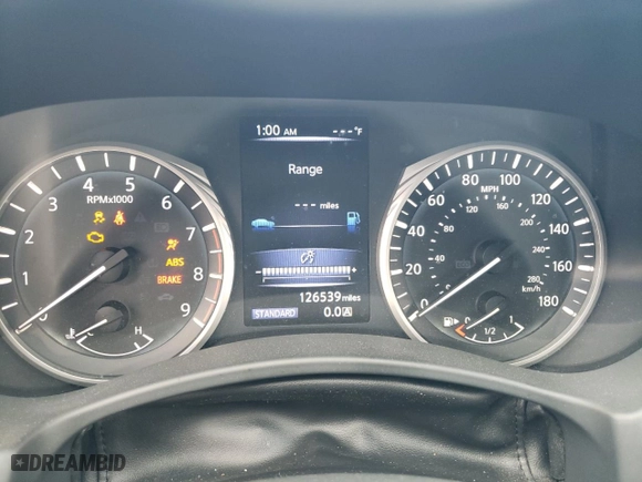 2018 Infiniti Q50 3.0t LUXE with VIN JN1EV7AR0JM444389, listed as a Copart auction lot 45236375 with 126,539 mi miles and Salvage Title. Bid and sale history available at carsss.com. Image 9.