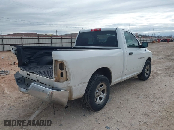 2011 Ram 1500 ST with VIN 3D7JB1EK0BG531606, listed as a IAAI auction lot 41588384 with 169,392 mi miles and . Bid and sale history available at DreamBid. Image 4.