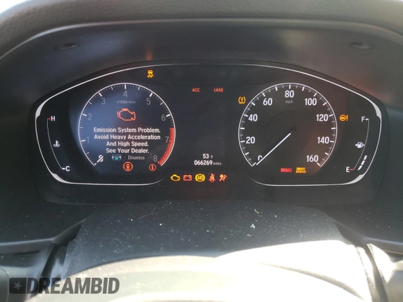2019 Honda Accord Sport with VIN 1HGCV1F32KA048183, listed as a Copart auction lot 52595615 with 66,269 mi miles and Salvage Title. Bid and sale history available at DreamBid. Image 9.