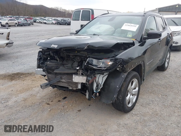 2019 Jeep Compass Latitude with VIN 3C4NJDBB1KT754314, listed as a IAAI auction lot 41869595 with 65,162 mi miles. Bid and sale history available at carsss.com. Image 6.