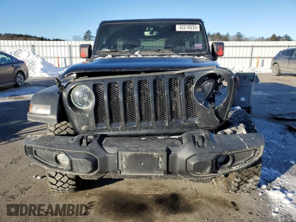 2023 Jeep Wrangler Willys with VIN 1C4HJXDG1PW527567, listed as a Copart auction lot 42218255 with 43,273 mi miles and Salvage Title. Bid and sale history available at DreamBid. Image 5.