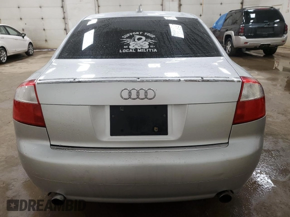 2005 Audi A4 1.8T SE with VIN WAULC68E55A067876, listed as a Copart auction lot 43747575 with 166,626 mi miles and Clean Title. Bid and sale history available at carsss.com. Image 6.