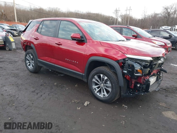 2025 Chevrolet Equinox AWD LT with VIN 3GNAXPEG3SL111704, listed as a IAAI auction lot 41194434 with 2,091 mi miles. Bid and sale history available at carsss.com. Image 1.