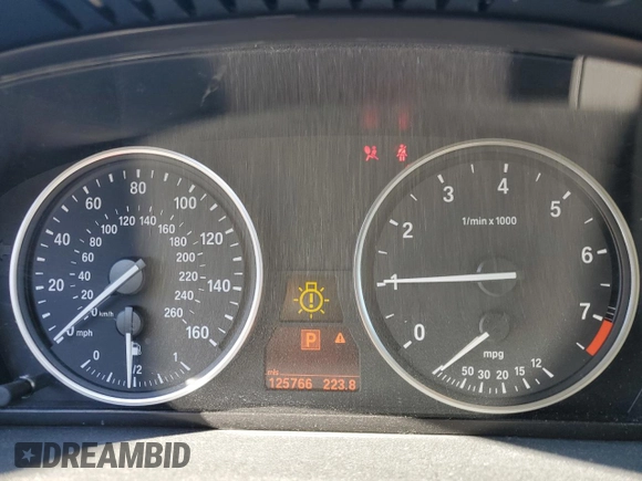 2010 BMW 5 Series 528i with VIN WBANU5C56AC366010, listed as a Copart auction lot 50229075 with 125,766 mi miles and Salvage Title. Bid and sale history available at DreamBid. Image 9.