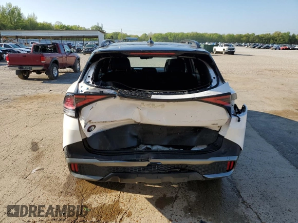 2023 Kia Sportage X-Pro with VIN 5XYK7CAF9PG130825, listed as a Copart auction lot 53087295 with 25,617 mi miles and Salvage Title. Bid and sale history available at carsss.com. Image 6.