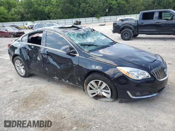 2016 Buick Regal Premium II with VIN 2G4GS5GX1G9180738, listed as a Copart auction lot 58394925 with Not provided miles and Salvage title. Bid and sale history available at DreamBid. Image 4.