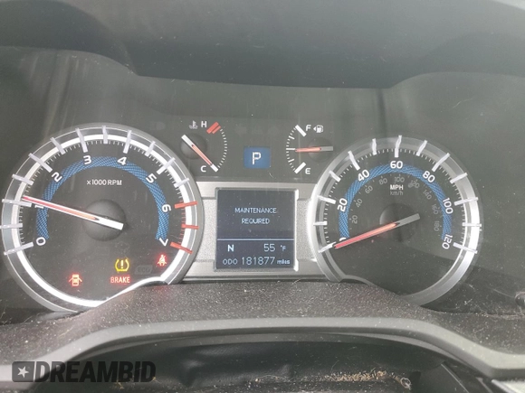 2015 Toyota 4Runner Limited with VIN JTEBU5JR5F5262482, listed as a Copart auction lot 57682185 with 181,877 mi miles and Salvage title. Bid and sale history available at DreamBid. Image 9.