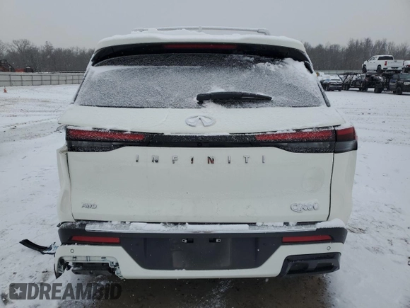 2024 Infiniti QX60 Luxe z VIN 5N1DL1FS5RC339335, wystawiony jako Copart lot #86246554 z przebiegiem 9 516 mil mil oraz Szkoda całkowita • Salvage title. Historia ofert i sprzedaży dostępna na DreamBid. Obrazek 6.