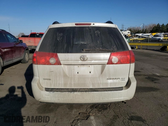 2008 Toyota Sienna XLE with VIN 5TDBK22C18S019252, listed as a Copart auction lot 47625775 with 0 mi miles and Non Repairable. Bid and sale history available at carsss.com. Image 6.