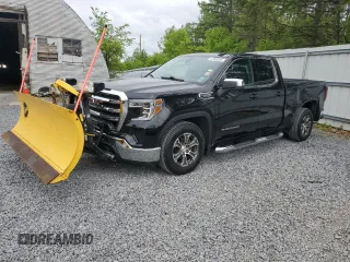 2019 GMC Sierra 1500 SLE z VIN 1GTR9BED3KZ210093, wystawiony jako Copart lot #57950595 z przebiegiem 53 968 mil mil oraz Szkoda całkowita • Salvage title. Historia ofert i sprzedaży dostępna na DreamBid. Obrazek 1.