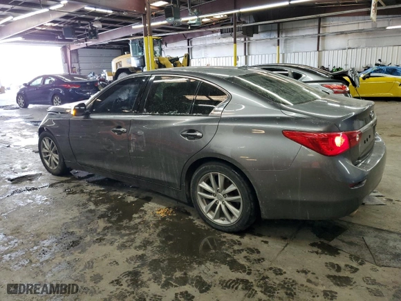 2014 Infiniti Q50 with VIN JN1BV7AP6EM689267, listed as a Copart auction lot 45395015 with 126,570 mi miles and Salvage Title. Bid and sale history available at carsss.com. Image 2.