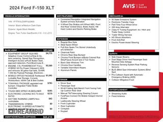 2024 Ford F-150 XLT with VIN 1FTFW3LD5RFA20800, listed as a Copart auction lot 52948095 with 14,233 mi miles and Clean Title. Bid and sale history available at carsss.com. Image 12.