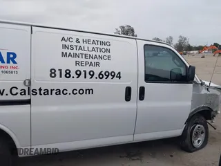 2019 Chevrolet Express Cargo Van with VIN 1GCWGAFP6K1243793, listed as a IAAI auction lot 41799107 with 106,566 mi miles. Bid and sale history available at carsss.com. Image 14.