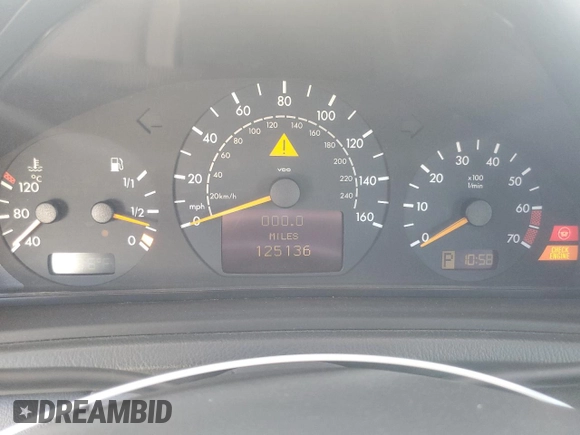 2002 Mercedes-Benz CLK 320/430 with VIN WDBLK65G72T104615, listed as a Copart auction lot 75488114 with 125,136 mi miles and Clean Title. Bid and sale history available at DreamBid. Image 9.