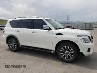 2017 Nissan Armada SV z VIN JN8AY2NC3H9504002, wystawiony jako Copart lot #54326965 z przebiegiem 86 469 mil mil oraz Szkoda całkowita • Salvage title. Historia ofert i sprzedaży dostępna na DreamBid. Obrazek 4.