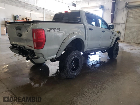 2021 Ford Ranger XL with VIN 1FTER4FH2MLD97098, listed as a Copart auction lot 56696975 with 21,565 mi miles and Salvage title. Bid and sale history available at DreamBid. Image 3.