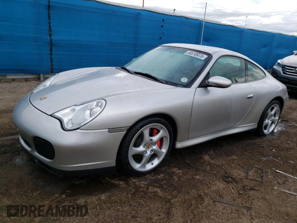 2003 Porsche 911 Carrera with VIN WP0AA29983S621607, listed as a Copart auction lot 56670973 with 9,655 mi miles and Salvage Title. Bid and sale history available at carsss.com. Image 1.