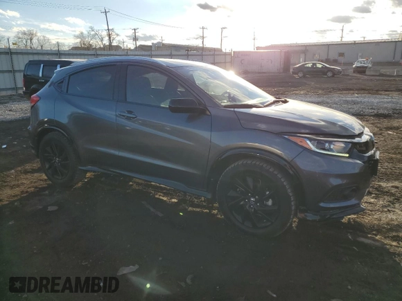 2022 Honda HR-V Sport with VIN 3CZRU6H11NM710518, listed as a Copart auction lot 46540295 with 13,312 mi miles and Salvage Title. Bid and sale history available at carsss.com. Image 4.