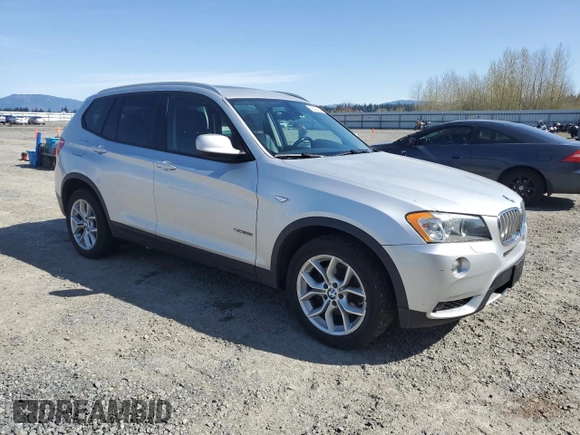 2011 BMW X3 35i with VIN 5UXWX7C58BL733760, listed as a Copart auction lot 52126905 with 139,084 mi miles and Clean Title. Bid and sale history available at DreamBid. Image 4.