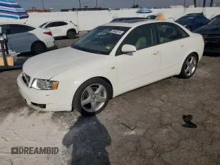 2004 Audi A4 1.8T with VIN WAUJC68E44A251969, listed as a Copart auction lot 83462074 with 75,854 mi miles and Salvage Title. Bid and sale history available at carsss.com. Image 1.