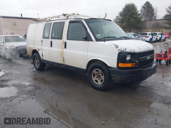 2005 Chevrolet Express Cargo with VIN 1GCFG15X651249132, listed as a IAAI auction lot 41736308 with 1,939 mi miles and . Bid and sale history available at DreamBid. Image 1.