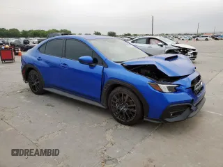 2023 Subaru WRX Premium with VIN JF1VBAH62P8807393, listed as a Copart auction lot 58950245 with 20,639 mi miles and Salvage title. Bid and sale history available at DreamBid. Image 4.