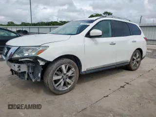 2013 Nissan Pathfinder Platinum with VIN 5N1AR2MM6DC637543, listed as a Copart auction lot 60905345 with 189,420 mi miles and Salvage title. Bid and sale history available at DreamBid. Image 1.