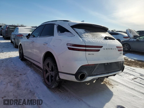 2022 Genesis GV70 Sport z VIN KMUMCDTC6NU062750, wystawiony jako Copart lot #42001595 z przebiegiem 19 215 mil mil oraz Szkoda całkowita • Salvage title. Historia ofert i sprzedaży dostępna na DreamBid. Obrazek 2.