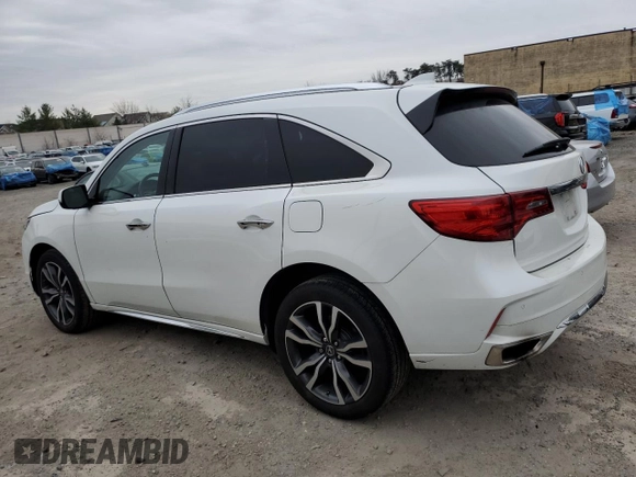 2020 Acura MDX w/Advance Pkg with VIN 5J8YD4H87LL025961, listed as a Copart auction lot 83522394 with 47,587 mi miles and Salvage Title. Bid and sale history available at carsss.com. Image 2.