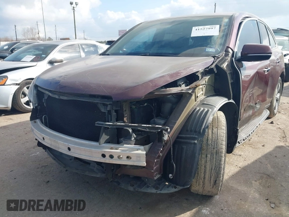 2014 Acura MDX with VIN 5FRYD3H24EB004509, listed as a IAAI auction lot 41527997 with 113,117 mi miles. Bid and sale history available at carsss.com. Image 6.