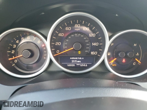 2011 Acura RL Technology with VIN JH4KB2F68BC000497, listed as a Copart auction lot 43734775 with 165,020 mi miles and Salvage Title. Bid and sale history available at DreamBid. Image 9.