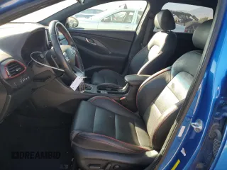 2018 Hyundai Elantra GT Sport with VIN KMHH55LC1JU032985, listed as a Copart auction lot 77598934 with 43,221 mi miles and Salvage Title. Bid and sale history available at carsss.com. Image 7.