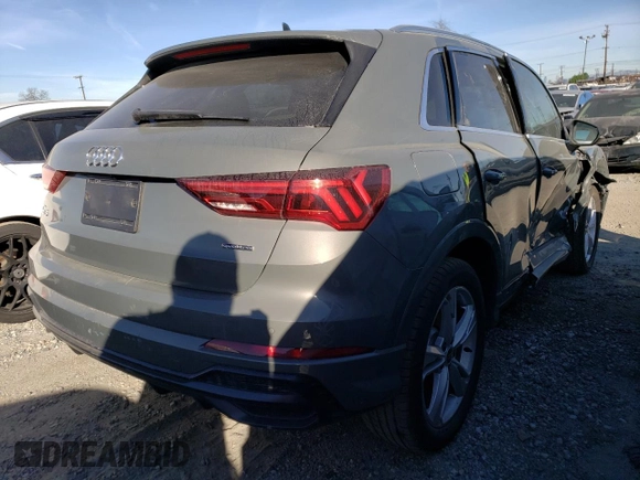 2022 Audi Q3 S line Premium with VIN WA1DECF37N1108973, listed as a Copart auction lot 40687123 with 5,573 mi miles. Bid and sale history available at carsss.com. Image 3.