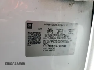 2020 Chevrolet Malibu LT with VIN 1G1ZD5ST4LF069056, listed as a Copart auction lot 51101295 with 90,816 mi miles and Clean Title. Bid and sale history available at DreamBid. Image 12.