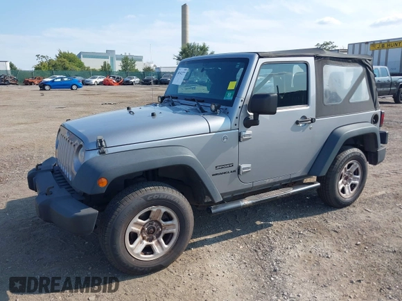 2013 Jeep Wrangler Sport with VIN 1C4AJWAG5DL639365, listed as a IAAI auction lot 40342277 with 117,109 mi miles and . Bid and sale history available at DreamBid. Image 2.