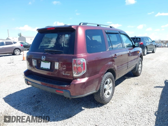 2008 Honda Pilot EX-L with VIN 5FNYF18568B033184, listed as a IAAI auction lot 42054457 with 166,468 mi miles. Bid and sale history available at carsss.com. Image 4.