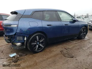 2023 BMW iX xDrive50 with VIN WB523CF04PCM84946, listed as a Copart auction lot 47995414 with 6,037 mi miles. Bid and sale history available at carsss.com. Image 3.