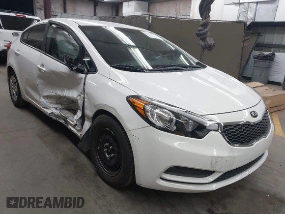 2016 Kia Forte LX with VIN KNAFK4A63G5616512, listed as a IAAI auction lot 41894857 with 44,844 mi miles. Bid and sale history available at carsss.com. Image 1.